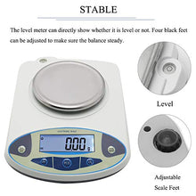 Load image into Gallery viewer, CGOLDENWALL Analytical Electronic Balance 0.01g Precision Laboratory Lab Scale Weighing BalanceJewelry Scale Kitchen Scale Digital LCD Display with Plastic Windshield Calibrated (1000g X 0.01g)
