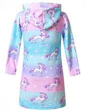 Load image into Gallery viewer, Matching Girls&Doll Robe Kids Bathrobes American Girl Plush Fleece Unicorn Pajamas,Size 6 7