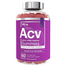 Load image into Gallery viewer, Apple Cider Vinegar Gummies from The Mother - All-Natural, Vegan ACV with Folic Acid and Vitamin B6 & B12 | by Essential Elements - 60 Count