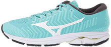 Load image into Gallery viewer, Mizuno Women's Wave Rider 23 WAVEKNIT Running Shoe, Blue Turquoise- White, 9.5 B