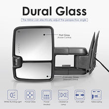 Load image into Gallery viewer, MOSTPLUS Power Heated Towing Mirrors Compatible with 2003 2004 2005 2006 Chevy Silverado Suburban Tahoe GMC Serria Yukon w/Sequential Turn Light, Clearance Lamp, White Running Light(Set of 2)-Chrome