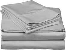Load image into Gallery viewer, 1000-Thread-Count 100% Cotton Sheet Silver King-Sheets Set, 4-Pc Long-Staple Combed Cotton Best-Bedding Sheets For Bed, Breathable, Soft & Silky Sateen Weave Fits Mattress Upto 18'' Deep Pocket