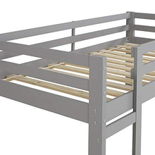 Load image into Gallery viewer, Walker Edison Alexander Classic Solid Wood Stackable Jr Twin over Twin Bunk Bed, Twin over Twin, Grey