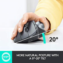 Load image into Gallery viewer, Logitech MX Ergo Wireless Trackball Mouse – Adjustable Ergonomic Design (Bluetooth or USB), Graphite & K350 2.4Ghz Wireless Keyboard