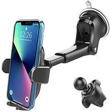 Load image into Gallery viewer, 3-in-1 Suction Cup Phone Holder Windshield/Dashboard/Air Vent, Oqtiq Dashboard & Windshield Suction Cup Car Phone Mount with Strong Sticky Gel Pad, Compatible with iPhone, Samsung & Other Cellphone
