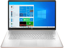 Load image into Gallery viewer, HP 17.3" HD+ Touchscreen Premium Laptop | AMD Ryzen 3 5300U | 8GB DDR4 | 256GB SSD | Fingerprint Reader | Backlit Keyboard | Windows 10 Home | Rose | with USB3.0 HUB Bundle