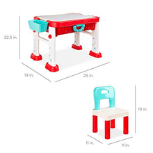 Load image into Gallery viewer, Best Choice Products Kids 8-in-1 Activity Table, Mobile, Collapsible Building Block Station for Toddlers, Indoor & Outdoor with Small & Large Block Compatibility, Dry Erase Easel, Storage, Sandbox