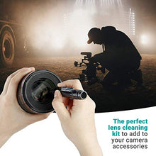Load image into Gallery viewer, Movo Deluxe Essentials DSLR Camera Cleaning Kit with 10 APS-C Cleaning Swabs, Sensor Cleaning Fluid, Rocket Air Blower, Lens Pen, Soft Brush, 2X Small and 2X Large Microfiber Cloths and Carrying Case