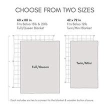 Load image into Gallery viewer, Baloo Removable Duvet Cover for Weighted Blankets - Soft, Premium, Breathable French Linen in White Color (60 x 80 Inches)