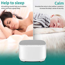 Load image into Gallery viewer, Magicteam Sleep Sound White Noise Machine with 40 Natural Soothing Sounds and Memory Function 32 Levels of Volume Powered by AC or USB and Sleep Timer Sound Therapy for Baby Kids Adults (White)