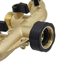 Load image into Gallery viewer, Twinkle Star 4 Way Heavy Duty Brass Garden Hose Splitter, Hose Connector 3/4", Hose Spigot Adapter with 4 Valves