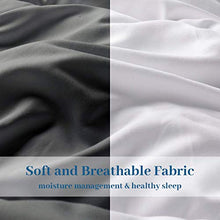 Load image into Gallery viewer, CHOPINMOON All Season Oversized Queen Size Soft Comforter,Quilted Duvet Insert with Corner Tabs,Winter WAM,Luxury, Fluffy,Reversible,White/Grey,98x98 inches