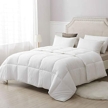 Load image into Gallery viewer, Dafinner 100% Cotton Down Alternative Comforter Queen - Ultra-Soft Breathable Cotton, Luxury 650FP Plush Cloud Fluffy Recycled Microfiber Quilted All Season Duvet Insert, White