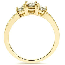 Load image into Gallery viewer, 1 Ct 3-Stone Diamond Engagement Ring 10K Yellow Gold - Size 7.5