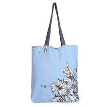 Load image into Gallery viewer, Canvas Tote Bags - Reusable Grocery Bag - Printed Cotton Shopping Bag - Eco Friendly Super Strong Reusuable Washable Bags 19x16.5 Inches, 12.5 Inch Handle NAVY STRIPS