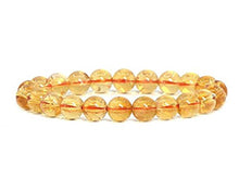 Load image into Gallery viewer, Natural Yellow Citrine Gemstone Bracelet 7 inch Stretchy Chakra Gems Stones Healing Crystal Quartz Birthday Gift GB8-27