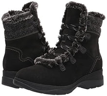 Load image into Gallery viewer, Clarks Women's Aveleigh Zip Warmlined Waterproof Fashion Boot, Black Waxy Suede, 8.5