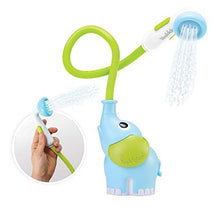 Load image into Gallery viewer, Yookidoo Baby Bath Shower Head - Elephant Water Pump and Trunk Spout Rinser - for Newborn Babies in Tub Or Sink (Blue)