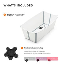 Load image into Gallery viewer, Stokke Flexi Bath, White - Foldable Baby Bathtub - Lightweight, Durable & Easy to Store - Convenient to Use at Home or Traveling - Best for Newborns & Babies