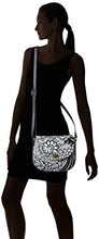 Load image into Gallery viewer, Anna by Anuschka Women's Genuine Leather Flap-Over Cross Body | Hand Painted Original Artwork | Patchwork Pewter