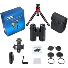Load image into Gallery viewer, 12x42 HD Binoculars for Adults with Upgraded Phone Adapter, Tripod and Tripod Adapter + 12x42 HD Binoculars for Adults with Upgraded Phone Adapter