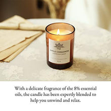 Load image into Gallery viewer, Scented Soy Aromatherapy Candle for Home Scented, 45 Hour Burn Time, Made with Soy Wax, Apple Cinnamon, 8.4 oz, 2 Count