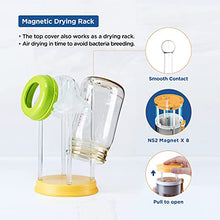 Load image into Gallery viewer, 2Pack Travel Baby Bottle Brush Set with Extendable Silicone Bottle Brush,Nipple Brush,Magnetic Baby Bottle Drying Rack,Straw Cleaner Brush,Baby Bottle Soap Dispenser,Baby Bottle Warmer.Blue.Yellow.
