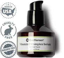 Load image into Gallery viewer, Vitamin C Serum with Vitamin E & Ferulic Acid by Eve Hansen - Natural and Pure Anti Aging Serum that Protects Against Sun Damage and Wrinkles. 1.75 Ounces.