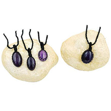 Load image into Gallery viewer, Smoky Quartz Amethyst Healing Crystals Macrame Net Stone Pendant Necklace Hand Made Unisex Surfers Gift