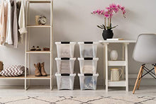 Load image into Gallery viewer, IRIS USA TB-17 19 Quart Stack & Pull Box, Multi-Purpose Storage Bin, 6 Pack, Pearl
