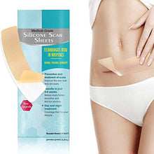 Load image into Gallery viewer, Scar Removal Patch, Scar Removal Strips Fast & Effective on Keloid, Professional Removal Sheets for Scars Caused by C-Section, Surgery, Burn, Acne, 2 Reusable Scar Sheets, 1.6"×6.5"