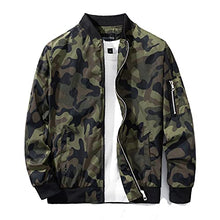 Load image into Gallery viewer, URBANFIND Men's Slim Fit Lightweight Sportswear Jacket Casual Bomber Jacket US XL Camo Green
