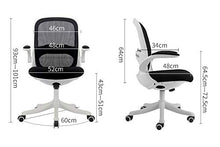 Load image into Gallery viewer, NOLOGO Desk Chair Flip-up Armrest Ergonomic Task Chair Compact 120° Locking 360° Rotation Seat Surface Lift Reinforced Nylon Resin Base (Color : K704)