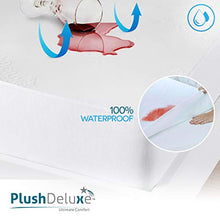 Load image into Gallery viewer, PlushDeluxe Premium Bamboo Mattress Protector – Waterproof, Hypoallergenic & Ultra Soft Breathable Bed Mattress Cover for Maximum Comfort & Protection - PVC, Phthalate & Vinyl-Free (King Size)