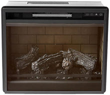 Load image into Gallery viewer, Signature Design by Ashley 24" Electric Infrared Fireplace Insert with Remote Control, Black