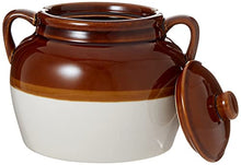 Load image into Gallery viewer, R&M International Traditional Style 4.5-Quart Large Ceramic Bean Pot with Lid, Brown
