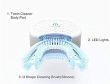 Load image into Gallery viewer, V-White Electric Toothbrush Adults - Ultrasonic U-Shaped Toothbrushes for Teeth Whitening - 360° Mouth Cleansing, Hands free Gums Protection - Wireless Charging & LED Light - Waterproof IPX7 Certified