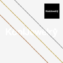 Load image into Gallery viewer, Kooljewelry Solid 10k White Gold Thin Rope Chain Necklace (0.8 mm, 20 inch)