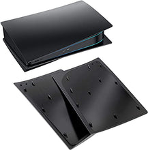 Load image into Gallery viewer, Benazcap for PS5 Faceplate, Hard Shockproof Playstation 5 Plates PS5 Face Plate Cover Shell Skin Case, ABS PS5 Console Plate Replacement PS5 Side Plate, Accessories for PS5 Plates Black (Disc Version)