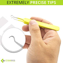Load image into Gallery viewer, Blackhead Tweezer - Professional Curved Steel Tip Surgical Comedone & Splinter Extractor By Rapid Vitality. Ideal Blemish & Acne Remover Tool Means Flawless Facial Skin (Yellow)