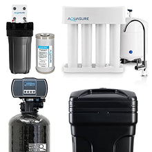 Load image into Gallery viewer, Aquasure Whole House Water Filtration Bundle w/Water Softener, 75 GPD RO System & Triple Purpose Sediment/GAC/Zinc Pre-Filter (48,000 Grains)