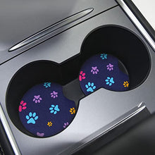 Load image into Gallery viewer, Car Cup Coasters 4 Pack Universal Non-Slip Car Coasters for Cup Holders Cute Car Coasters with Finger Notch for Easy Removal Car Interior Decor Accessories for Women & Men