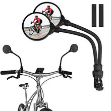 Load image into Gallery viewer, Bike Mirror Handlebar Mount, Convex Rear View Mirror for Mountain Road Bike |Adjustable Rotatable| Wide Angle and Shockproof Bicycle Accessories 2pack