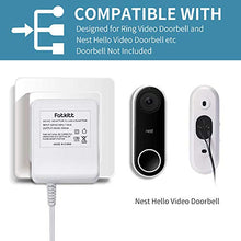 Load image into Gallery viewer, FATKITT 18V Doorbell Transformer, Power Supply Adapter Compatible with Nest Hello Video Doorbell, Arlo and Eufy Doorbell, 18 Volt VAC 500 mA Transformer with 13 ft Cable (White)