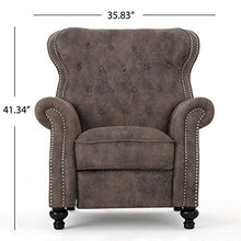 Load image into Gallery viewer, Christopher Knight Home Walder Tufted Microfiber Recliner, Warm Stone