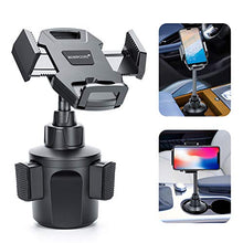 Load image into Gallery viewer, Car Cup Holder Phone Mount, Adjustable Automobile Cup Holder Smart Phone Cradle Car Mount with a Flexible Long Neck Compatible for Cell Phones iPhone Xs Max/X/8/7 Plus/Galaxy and All Smartphones