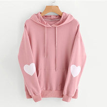 Load image into Gallery viewer, IEason,Womens Long Sleeve Heart Hoodie Sweatshirt Jumper Hooded Pullover Tops Blouse (3XL, Pink)