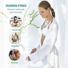 Load image into Gallery viewer, Wearable Breast Pump,Quiet & Hands-Free,Portable,in-Bra Double Electric Breast Pump,Pain Free Strong Breastfeeding Pump Strong Suction (White)