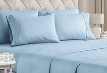 Load image into Gallery viewer, Queen Size Sheet Set - 6 Piece Set - Hotel Luxury Bed Sheets - Extra Soft - Deep Pockets - Easy Fit - Breathable & Cooling Sheets - Comfy - Light Blue Bed Sheets - Baby Blue - Queens Sheets - 6 PC