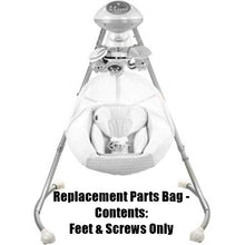 Load image into Gallery viewer, Fisher-Price Cradle 'n Swing Product Series Moonlight Meadow Cradle 'n Swing | CHM78 ~ Replacement Parts Bag ~ Contents: Feet & Screws